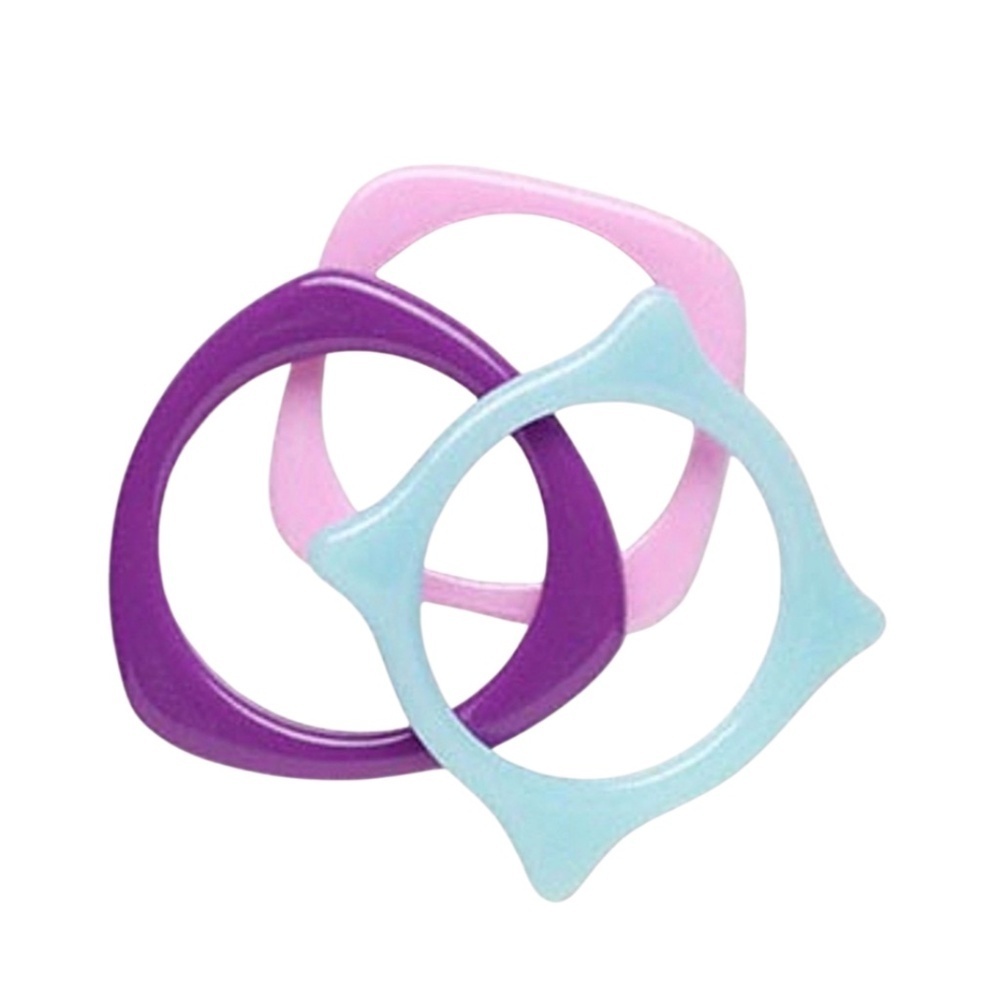 Set of 3 Acrylic Bangles 64mm – Colourful Stackable Bracelets - NWT